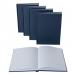 The picture shows a compact, A6 sized casebound book with a colorful cover featuring various school supplies such as pencils, rulers, and notebooks. The book appears to be lined with pages that are perfect for note-taking or organizing thoughts.
