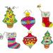 Colour Thread Xmas Shapes Pk30