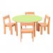 Pastel Green Round Table H46 With Chairs
