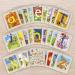 This picture shows a set of colorful School Stationery Alphabet Rhyme Time Cards. Each card is adorned with different letters and words, making it perfect for teaching young children the alphabet and basic words. The cards are durable and perfect for educational activities.