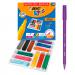 The photo captures a bright and vibrant collection of Bic Kids Visa Colour Felt Tips Fine P144. The pen tips are fine and precise, perfect for precision and detailed work. The stationery set includes a variety of colorful options, making it ideal for childrens school projects and artwork.