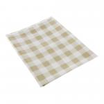 Gingham Circle Table Cloth Beige