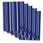 Cathedral A5 250 Page Notebook Blue Pack of 5