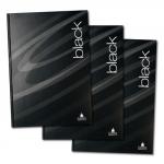 Cathedral A5 192 Page Notebook Black Pack of 3