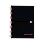 Oxford Black 39n39 Red A5 140 Page Notebook BlackRed Pack of 5