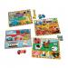 This photo features a colorful chunky puzzle pack of school stationery. The pack includes various stationery items such as pencils, erasers, sharpeners, and rulers. The pieces are chunky and easy to grip, making it perfect for young children to use. The design is eye-catching and vibrant, making it an ideal addition to any classroom or home learning environment.
