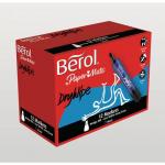 Berol Whiteboard Marker Black, Chisel Tip Pack of 12