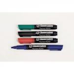 Classmates Permanent Marker Assorted, Chisel Tip Pack of 4