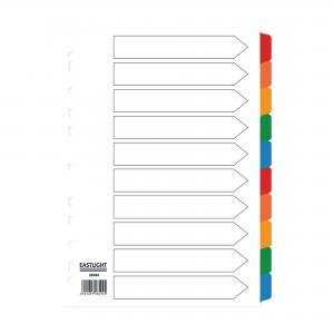 A4 Mylar Dividers 10 Part