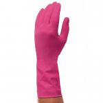 H-hold Rubber Gloves Pink Lrg
