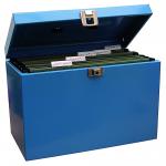 Foolscap Metal Box File - Blue