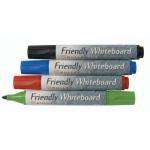 Friendly Whiteboard Marker Red, Bullet Tip Pack of 10