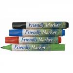 Friendly Permanent Marker Assorted, Bullet Tip Pack of 4