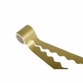 Card Scalloped Border Roll Gold 15m