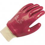 Pvc Red Gloves Coated Large