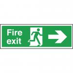 Sign Fire Exit Right Arrow Rigid PVC