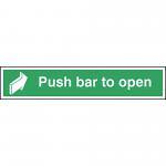 Sign Push Bar To Open Self Adhesive