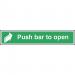 Sign Push Bar To Open Self Adhesive