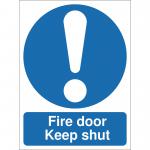 Sign Fire Door Keep Shut Self Adhesive