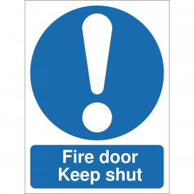 Sign Fire Door Keep Shut Self Adhesive