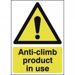 Sign Anti Climb Product Rigid PVC