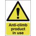 Sign Anti Climb Product Rigid PVC