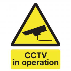 Sign CCTV in Operation Rigid PVC