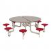 Grey Circ Table 2260xh685 Red Seat