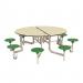 Maple Circ Table 2260xh685 Green Seat