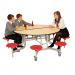 Maple Circ Table 2260xh685 Red Seat