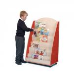 Face-On Book Display Unit 800 x 600 x 1220mm, Free Standing RedMaple