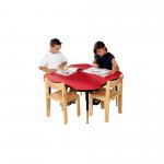 Height Adj Clover Table Red