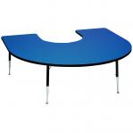 Height Adj Horseshoe Table Blu