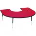 Height Adj Horseshoe Table Red