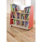 Duo Bookcase With Chalkboard 1000 x 425 x 960mm, Lockable Castors