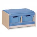 Double Storage Bench Cool Blue