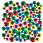 Coloured Wiggly Eyes Pk Of 100
