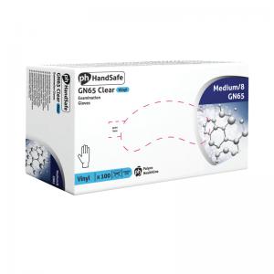 Ph Handsafe Powder-Free Vinyl Gloves Medium Clear Pack Of 100