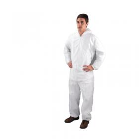 X Large White Non-Woven Coverall DC03 HEA00366