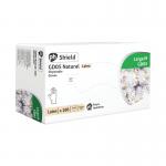 Shield Powder-Free Latex Gloves Large Natural (100 Pack) GD05 HEA00400