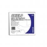 Shield Embossed Polythene Disposable Glove Clear Medium Use with Dispensers (Pack of 100) GD55 - M HEA00494