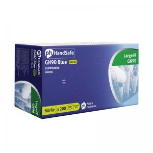 Ph Handsafe HandSafe GN90 Nitrile Powder Free Glove Blue L Pack of 200