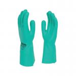 Polyco NitriTech III Green Flock Lined 33cm Nitrile Rubber Glove Size 10 9210 HEA03986