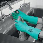 Ph Polyco Polyco Nitri-Tech III Flock Lined Nitrile Synthetic Rubber Glove Size 8 Medium Green 92-medium HEA51201