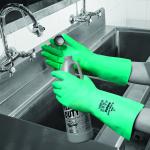 Polyco Nitri-Tech III Flock Lined Nitrile Synthetic Rubber Glove Size 9 Green 926 HEA80397