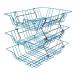 Wire Filing Tray A4 Blue (W280 x D380 x H70mm Risers Available Seperately) 999BL