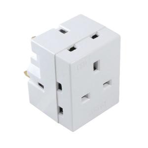 Photos - Cable (video, audio, USB) AMP CED 3-Way Adaptor Fused 13  White WAP3W HID43055 