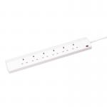 CED 6-Gang Extension Lead 2m White CEDTS6213M HID43097