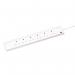 CED 6-Gang Extension Lead 2m White CEDTS6213M HID43097