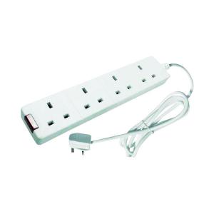 Photos - Cable (video, audio, USB) AMP CED 4-Way 13  5m Extension Lead White with Neon Light CEDTS4513M 